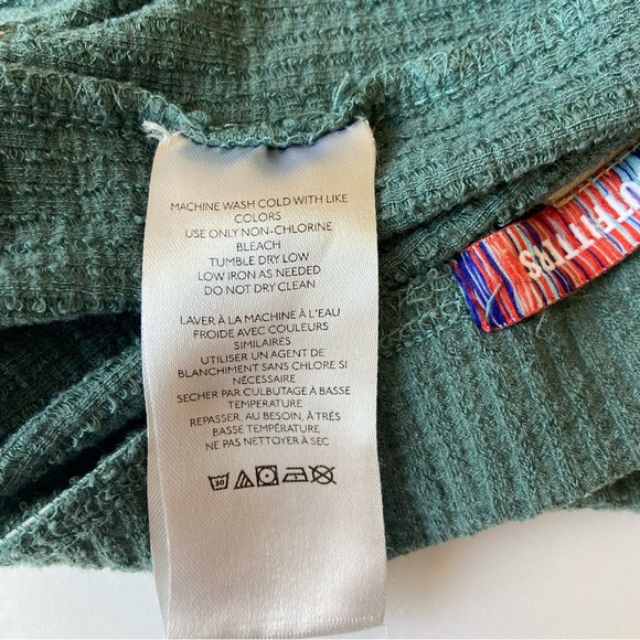 Urban Outfitters Iman Knit Straight Leg Pants Teal Green Size Medium - Picture 10 of 10
